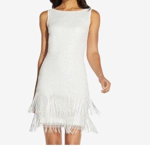 Adrianna Papell sequin fringe dress size 8